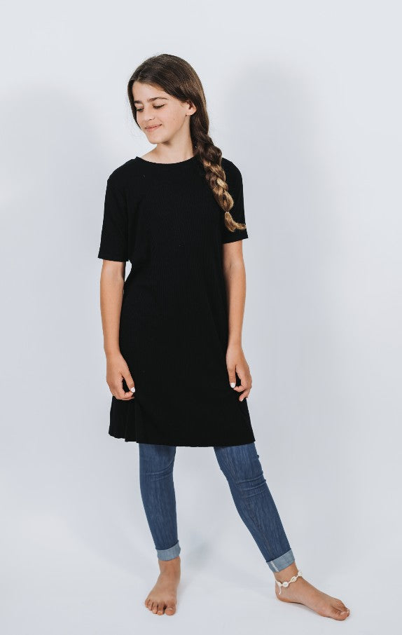 טייץ ג'ינס שחור לנערות