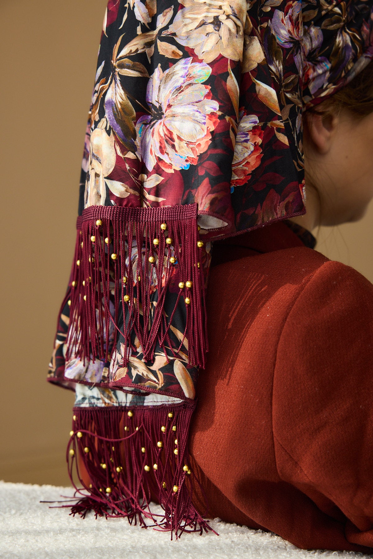 מטפחת צעיף אור בורדו