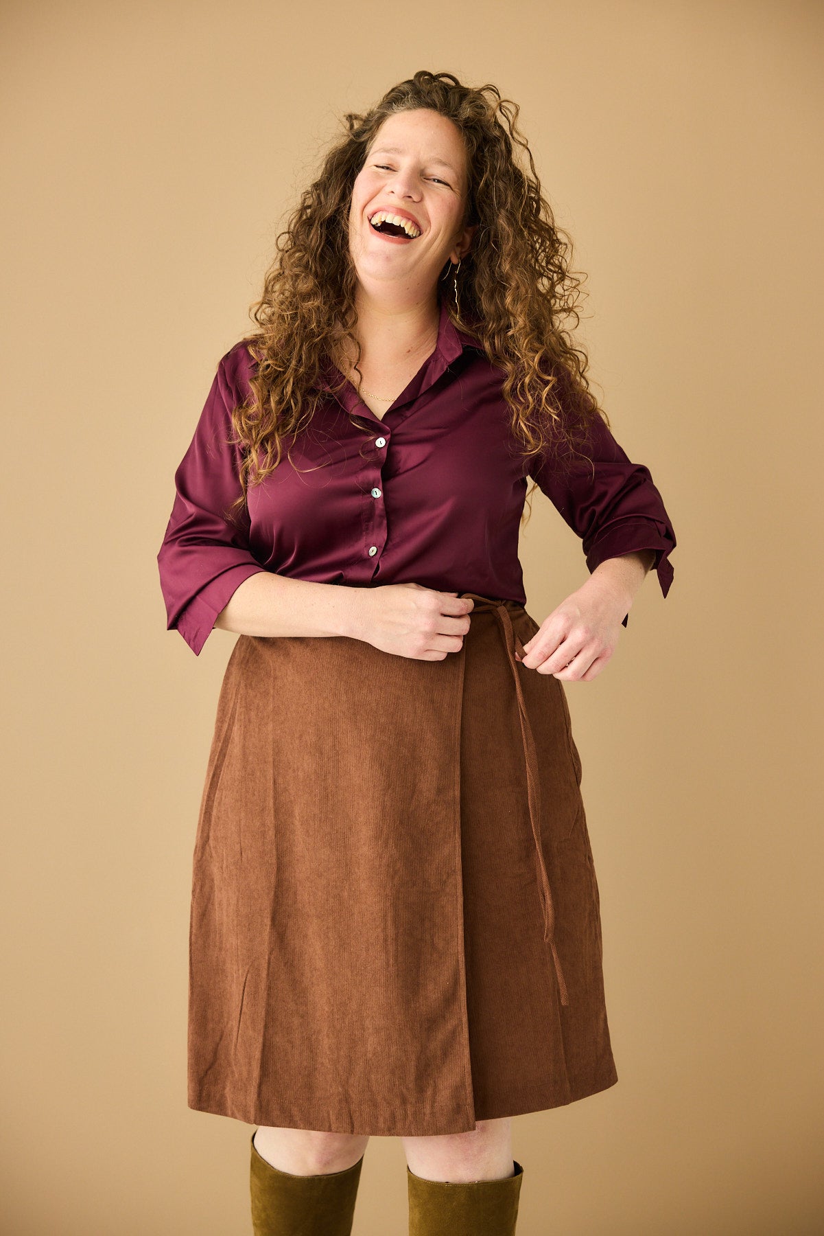 חצאית אורה חום