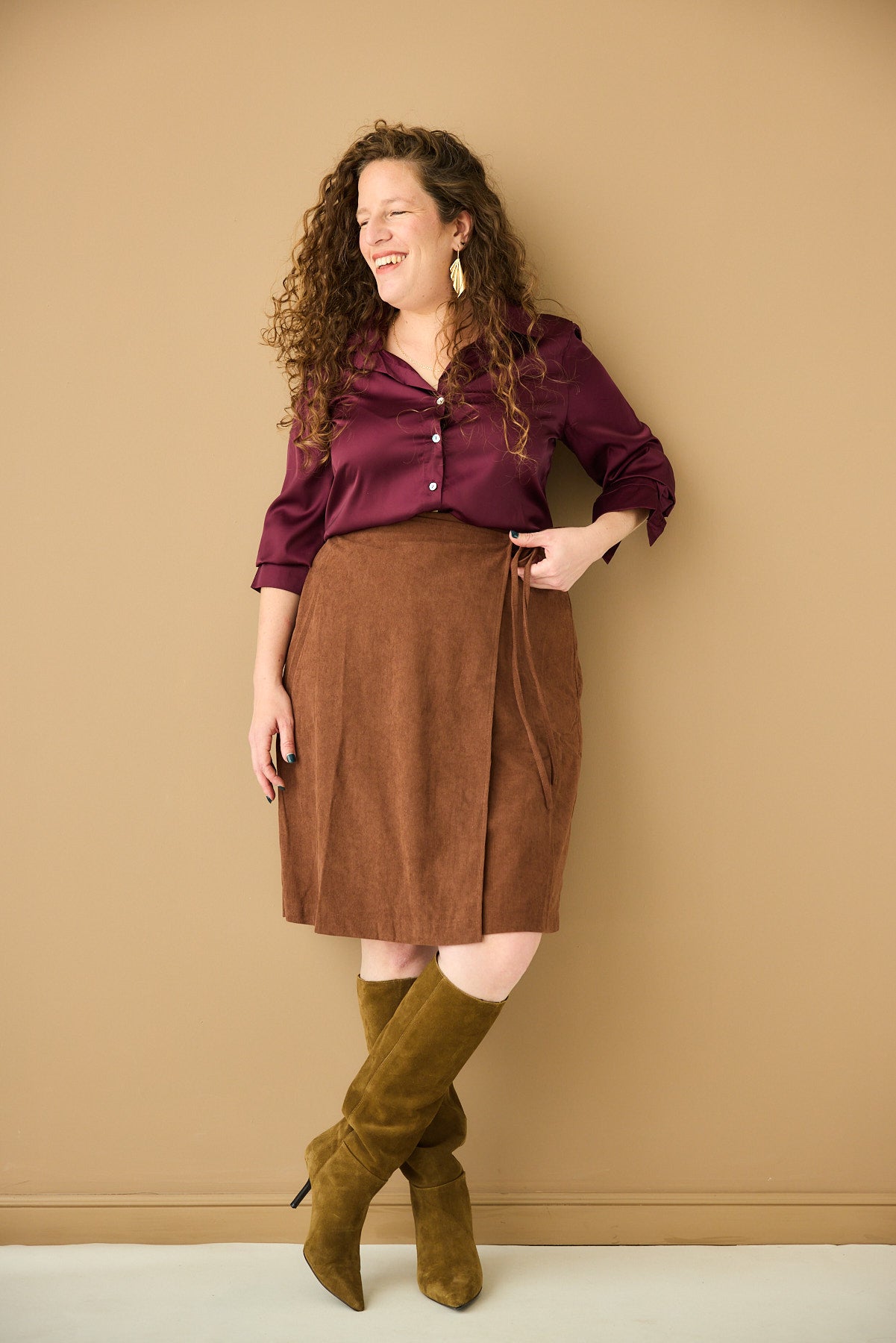 חצאית אורה חום