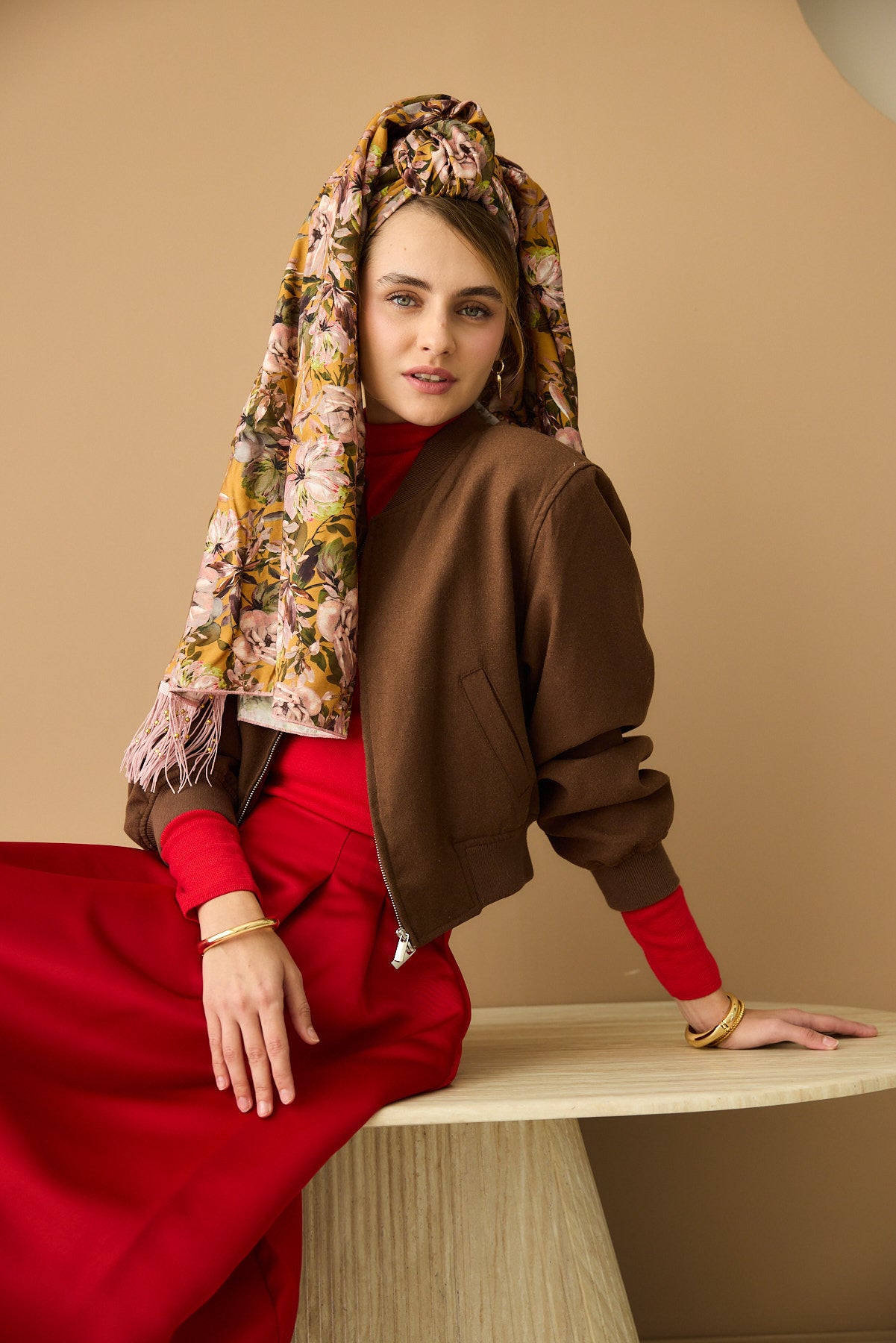 מטפחת צעיף אור חרדל