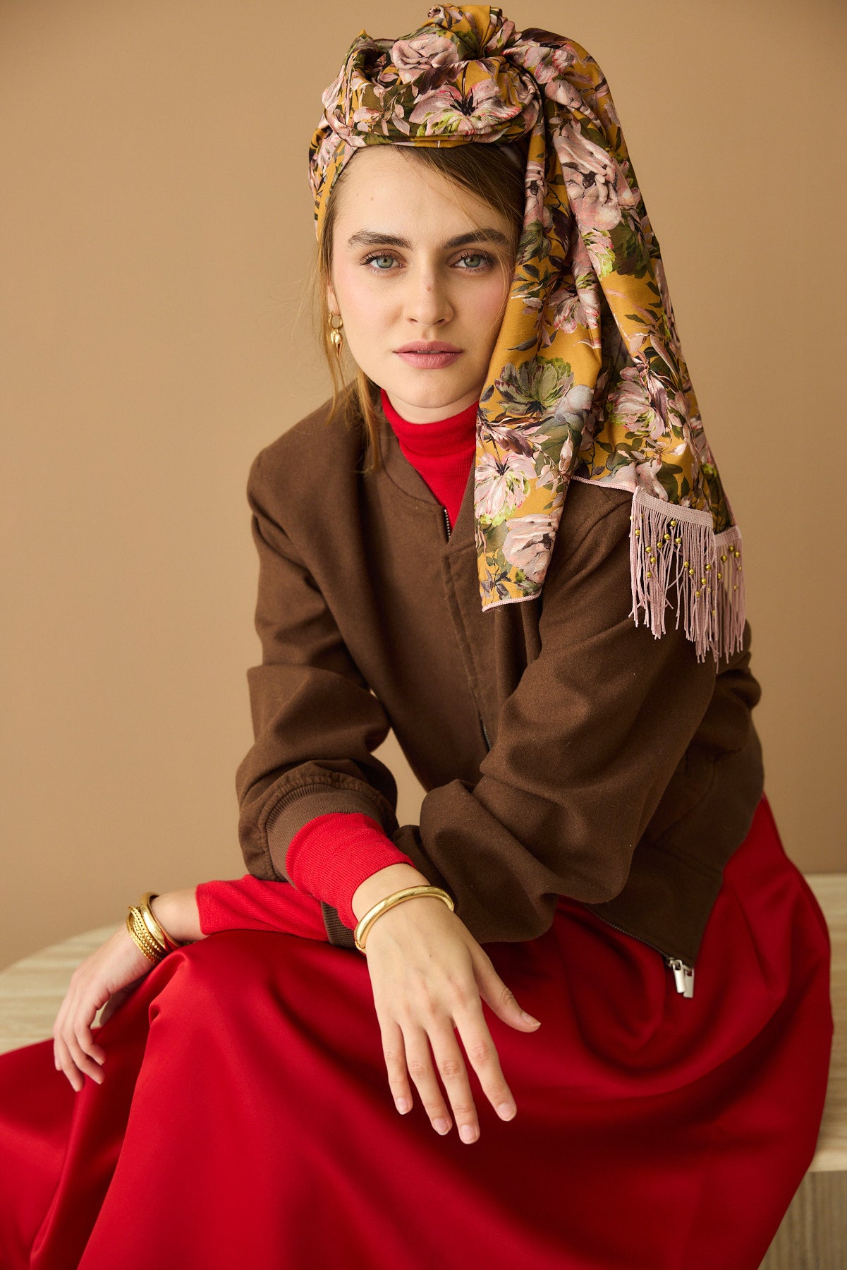 מטפחת צעיף אור חרדל