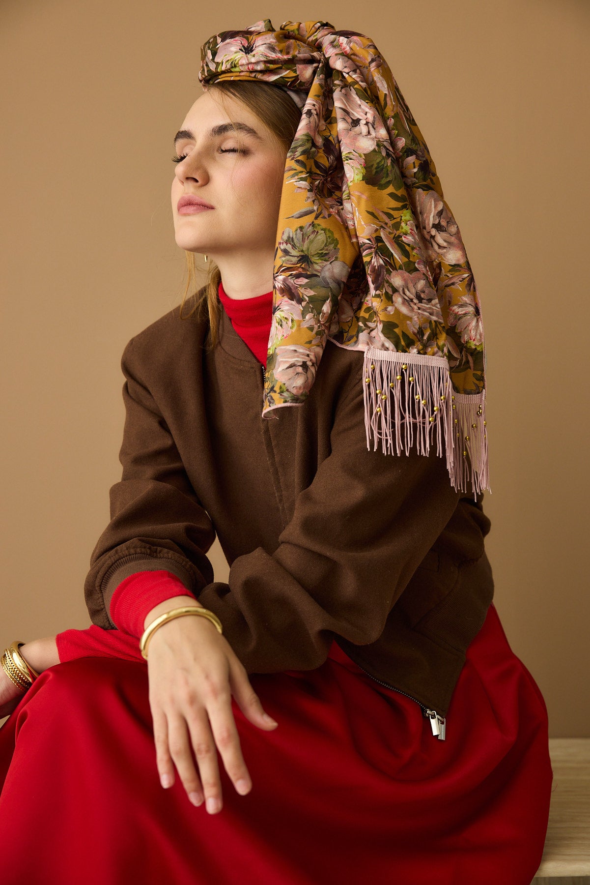 מטפחת צעיף אור חרדל