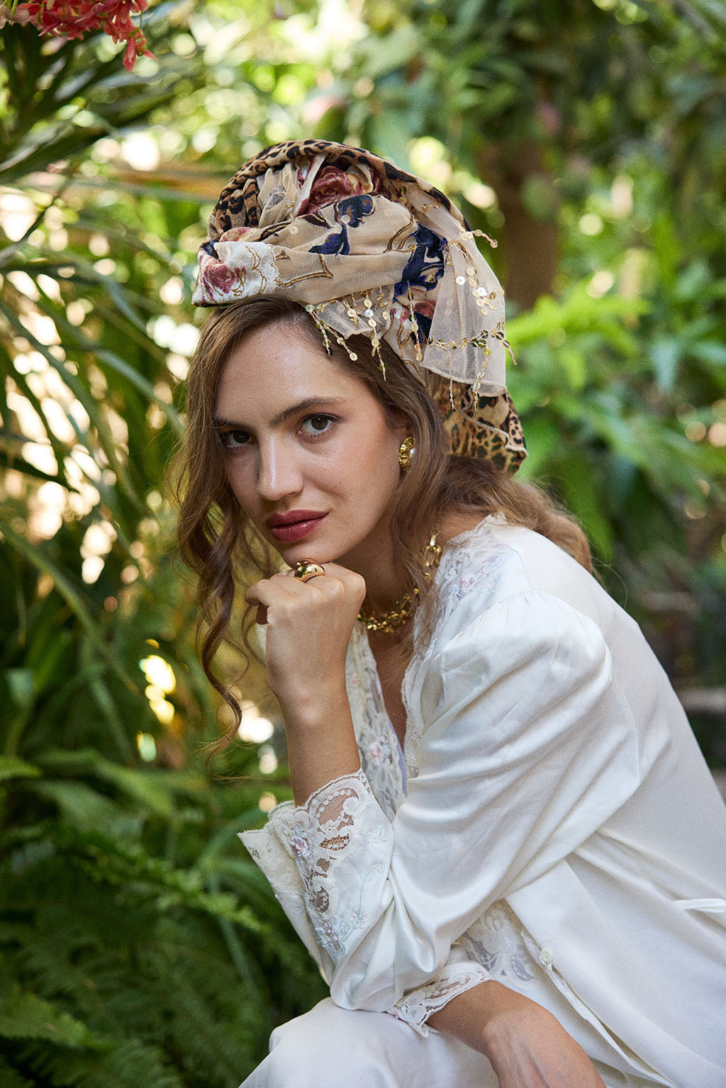 מטפחת צעיף פיוניה