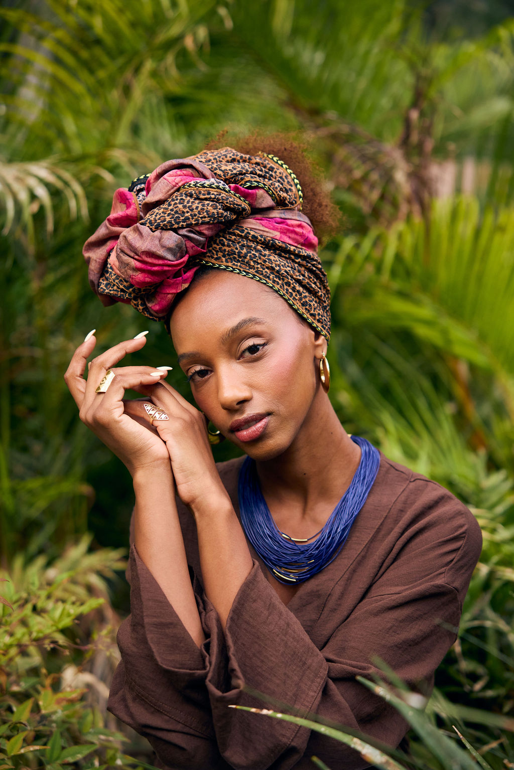 הדרא, קולקציית קיץ, מטפחת יומיומית, שעלוב בד מנומר ובד פרחוני ורוד