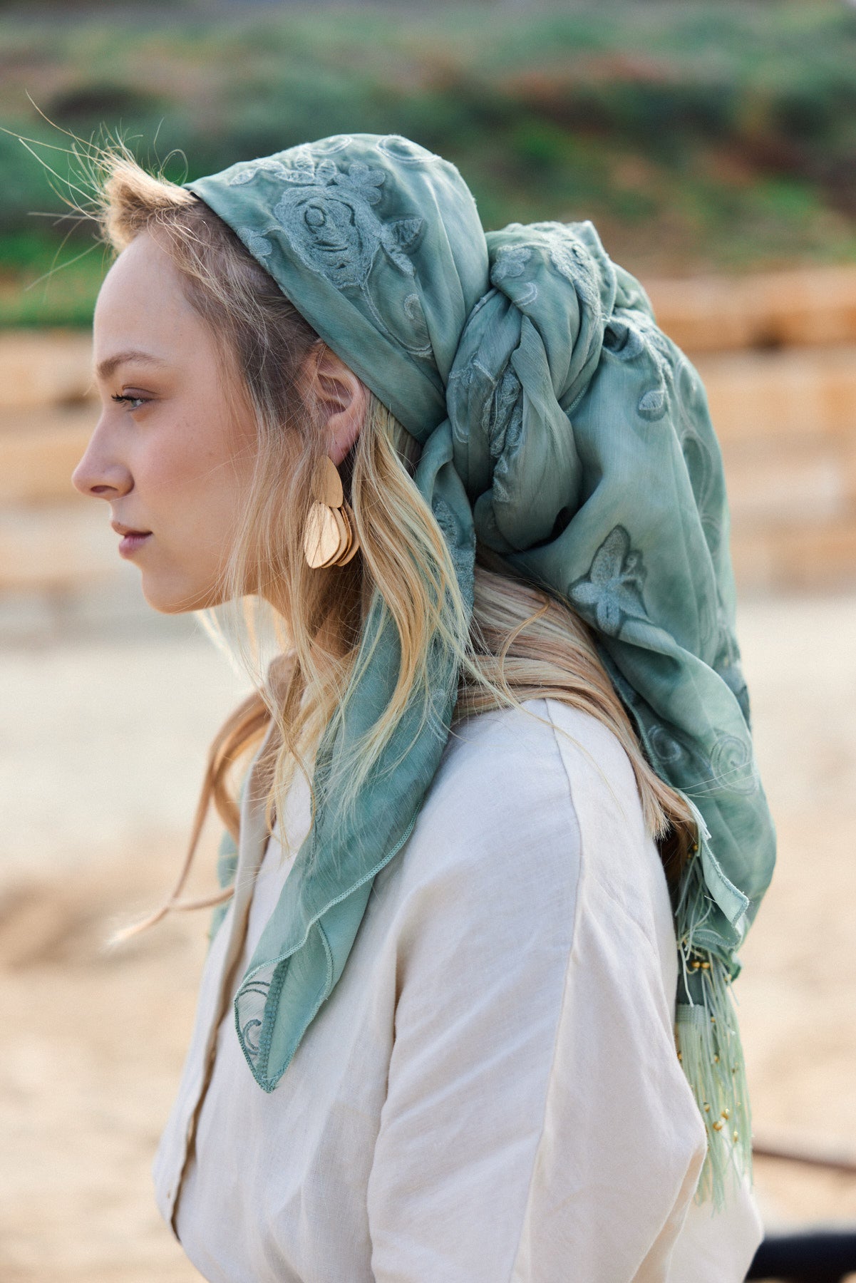 מטפחת מרובעת נגה ירוק