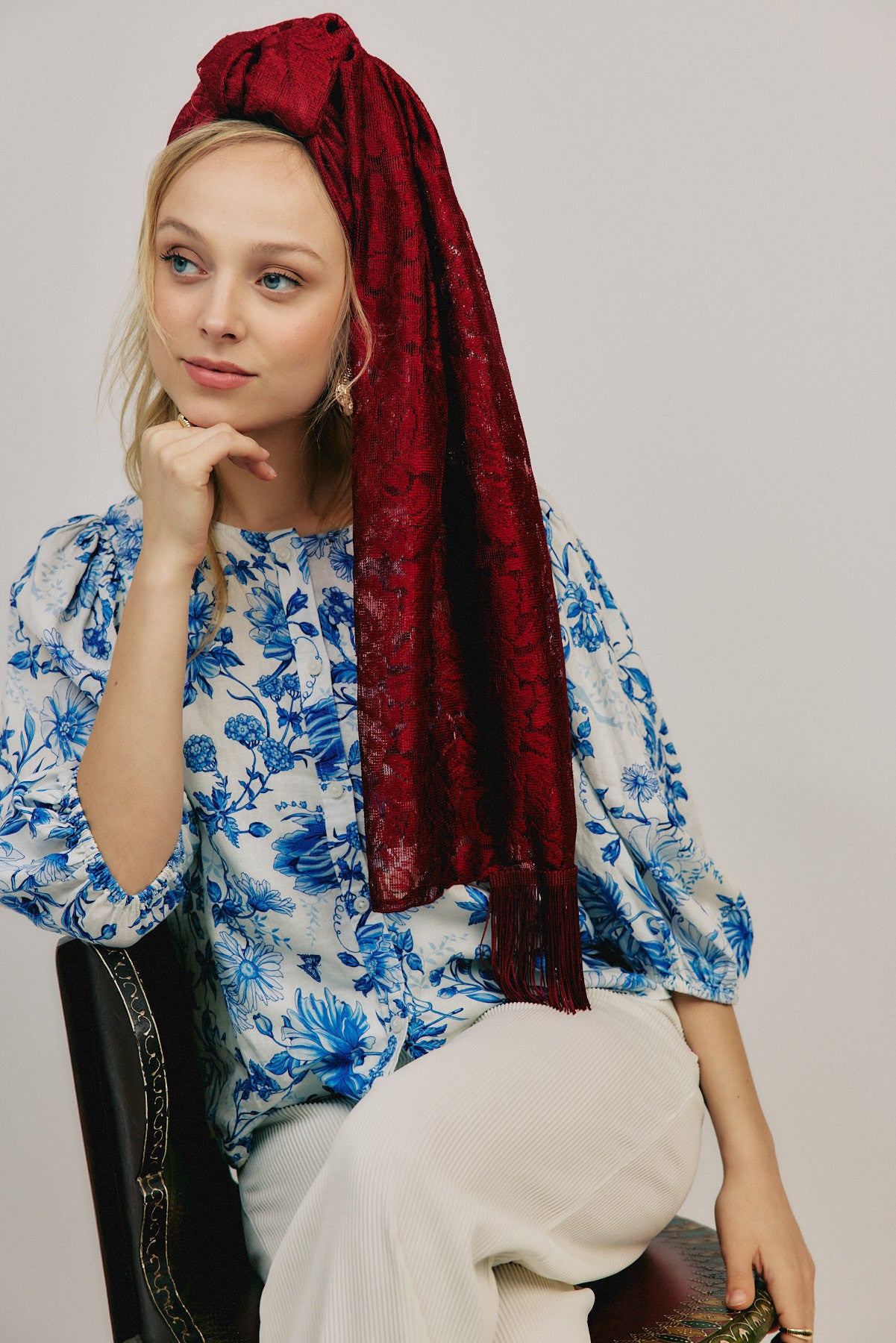 מטפחת שחר בורדו