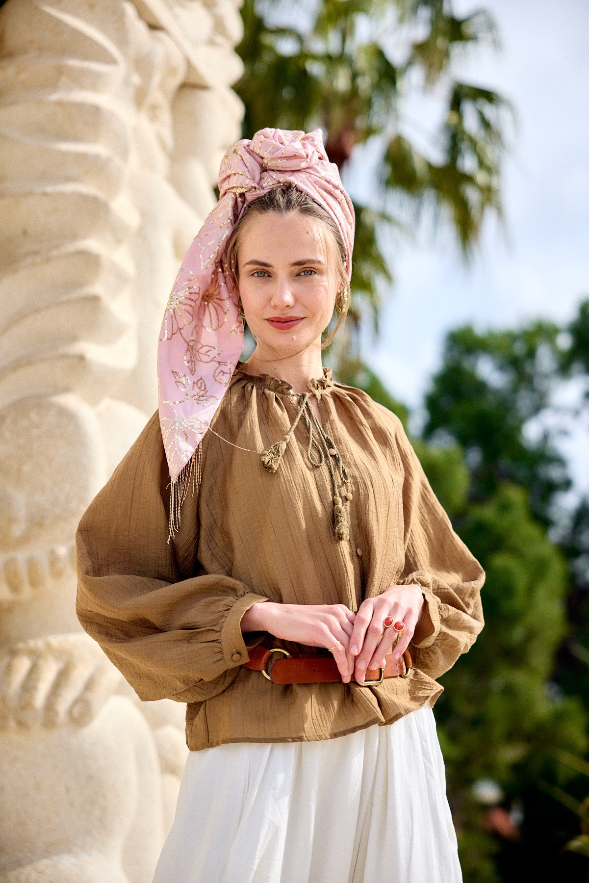 מטפחת צעיף פז ורוד