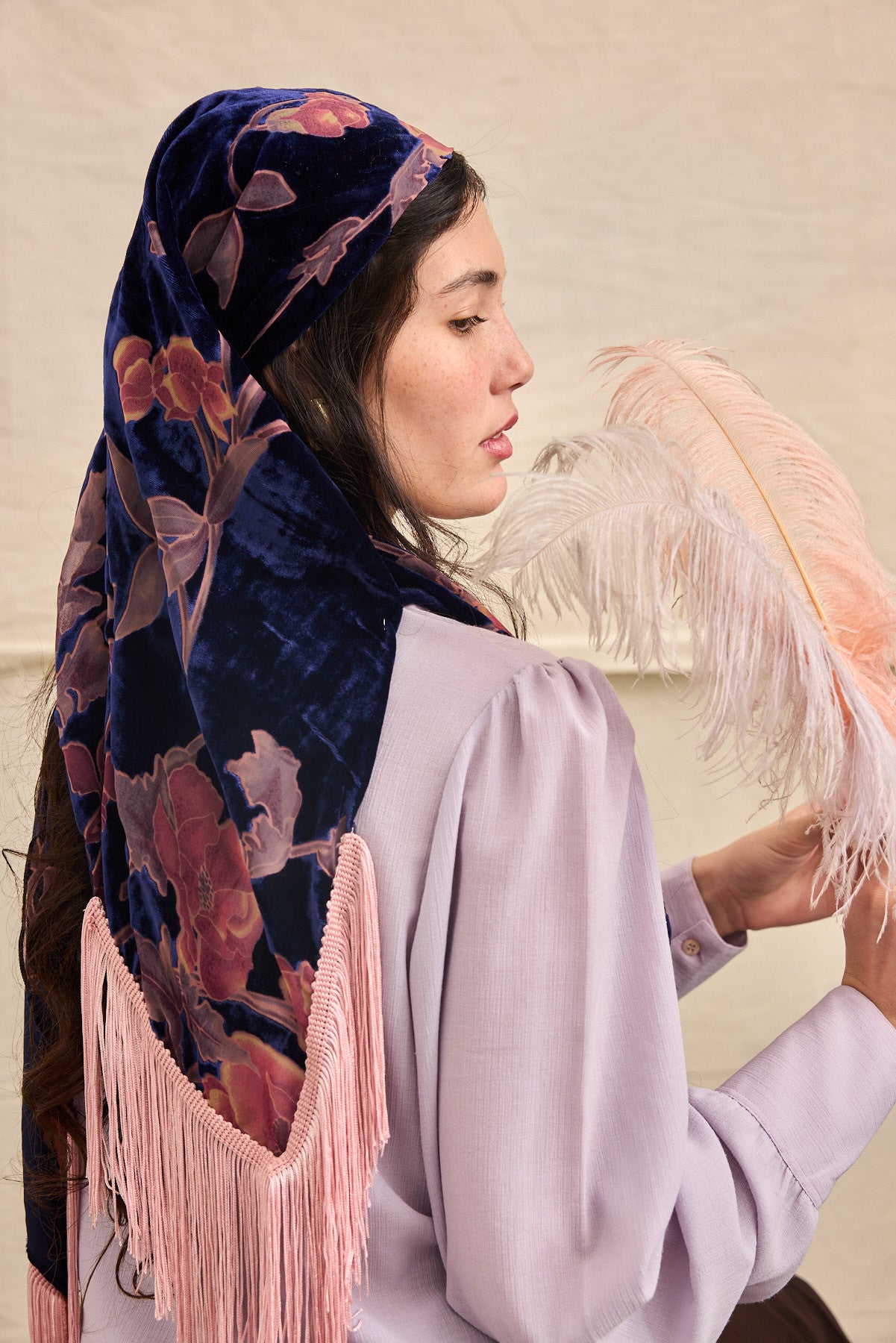 מטפחת משולשת אסיף כחול