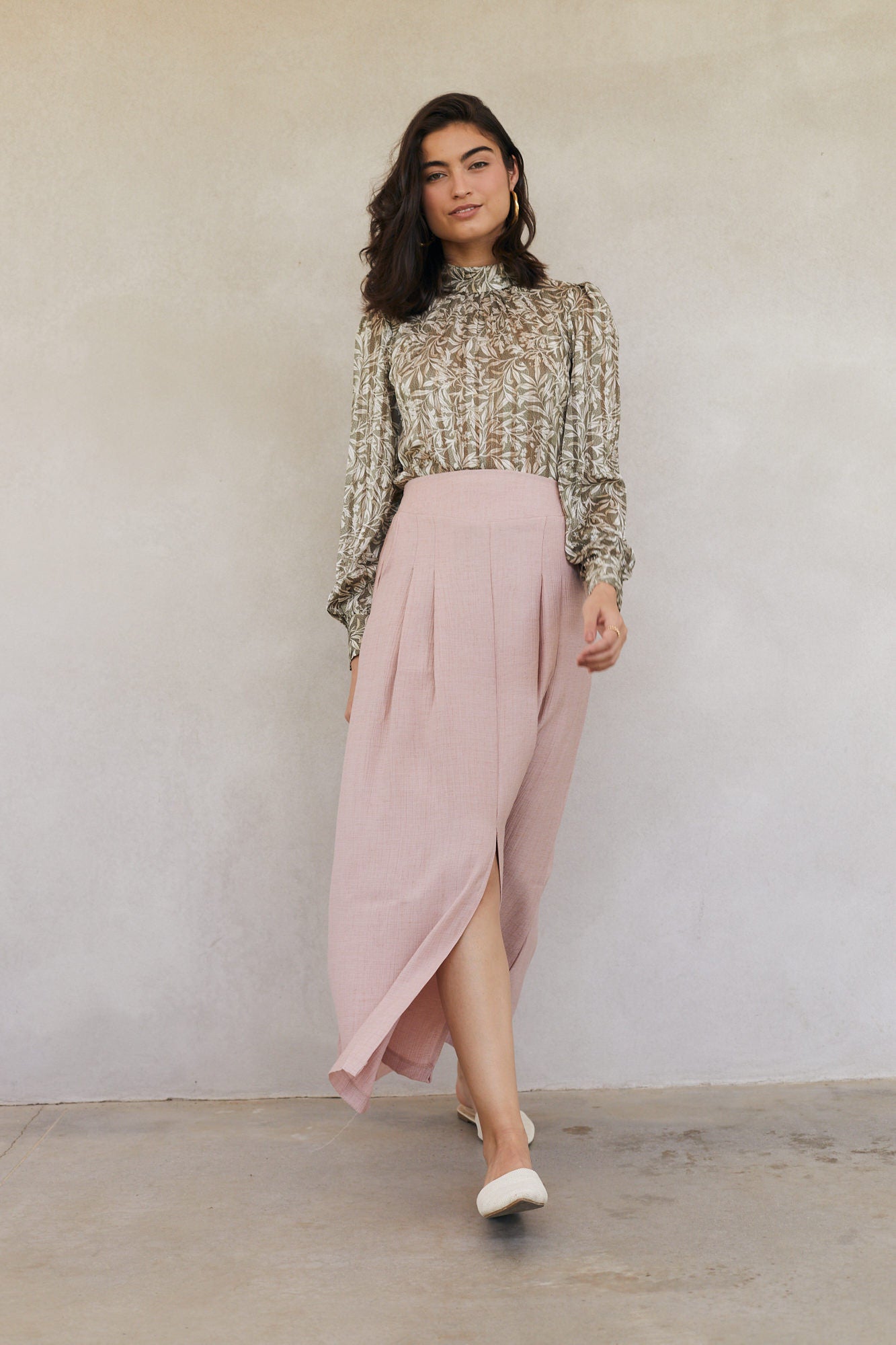 הדרא, חצאית לארוע, חצאית ורודה עם כיסים