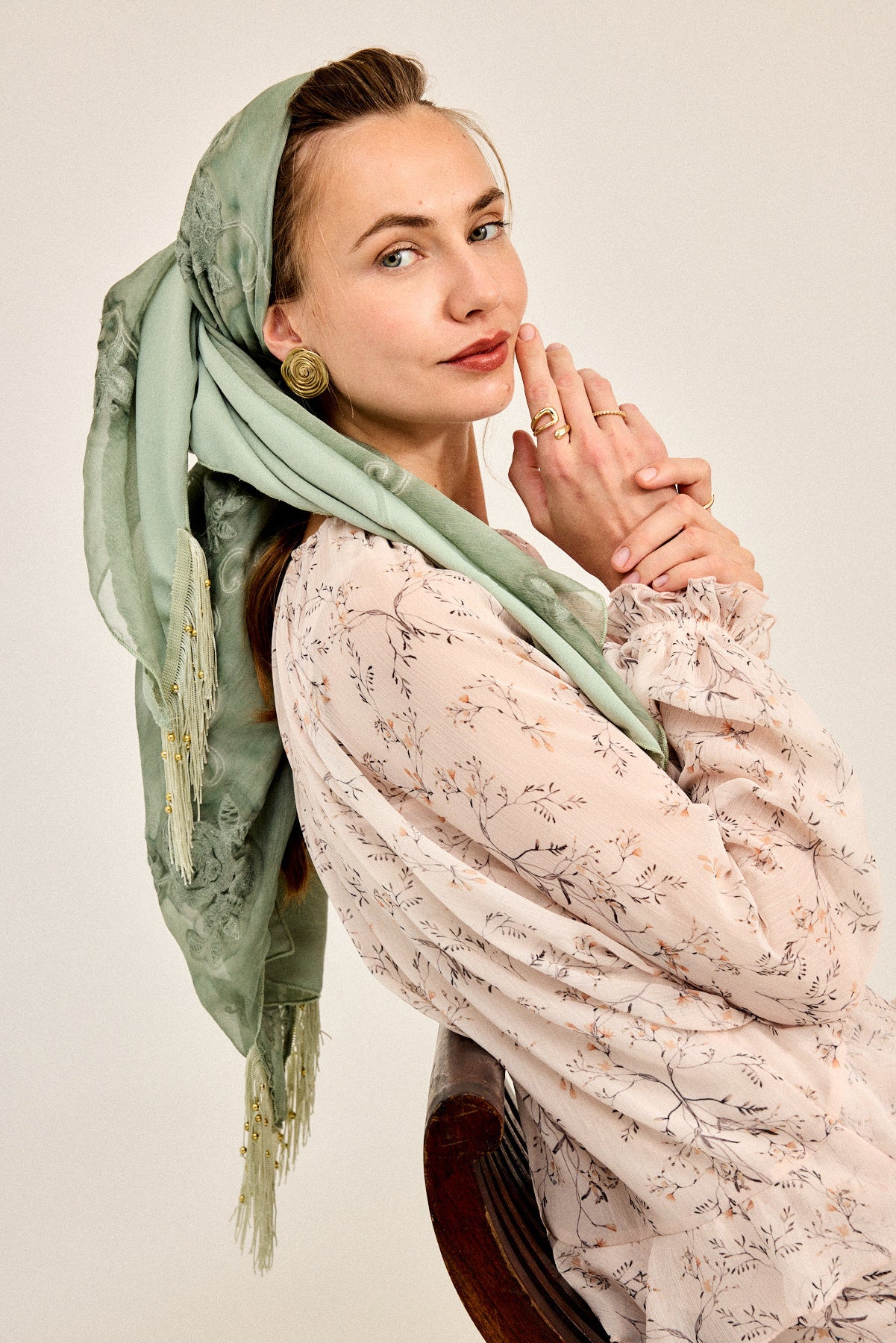 מטפחת מרובעת נגה ירוק