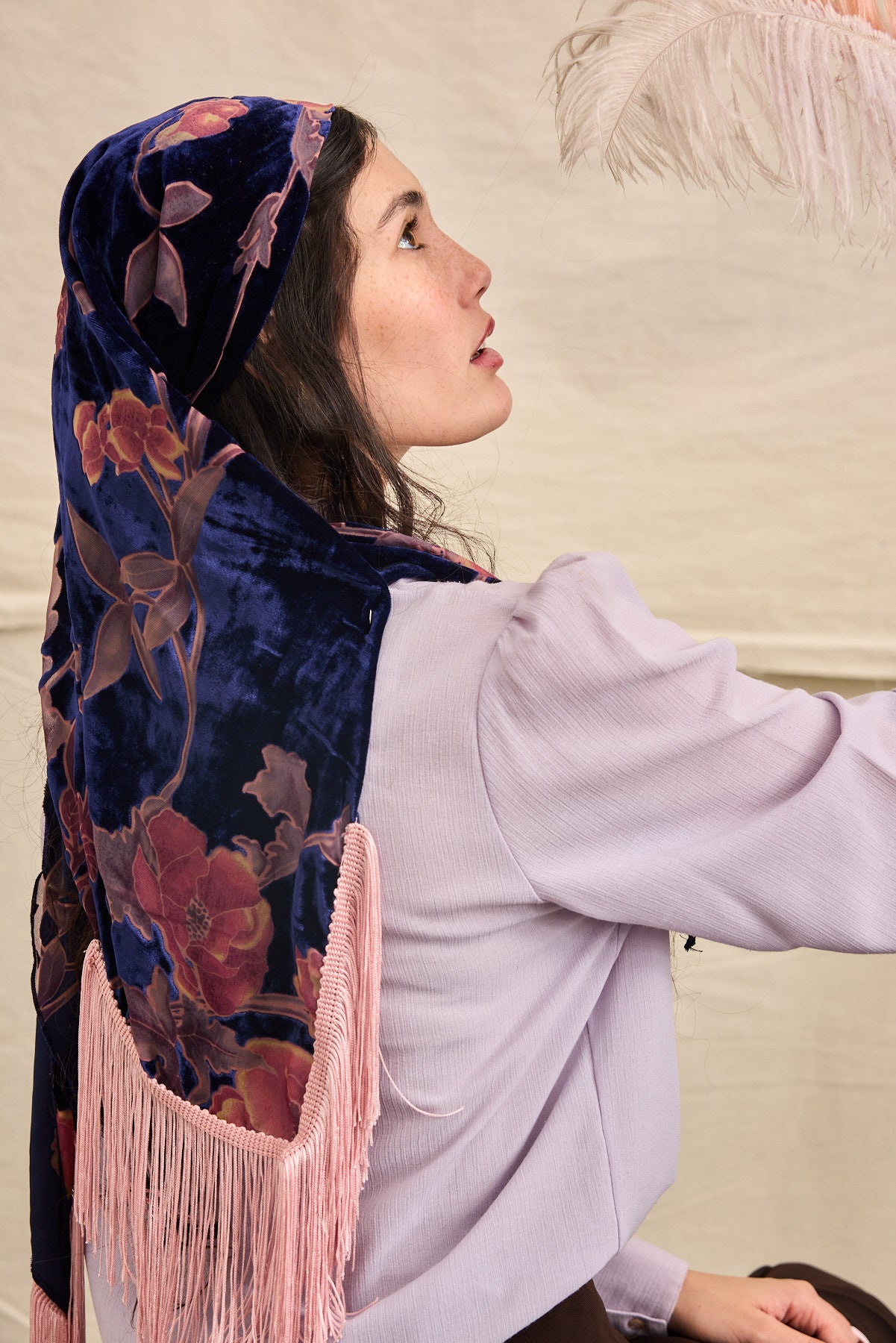 מטפחת משולשת אסיף כחול