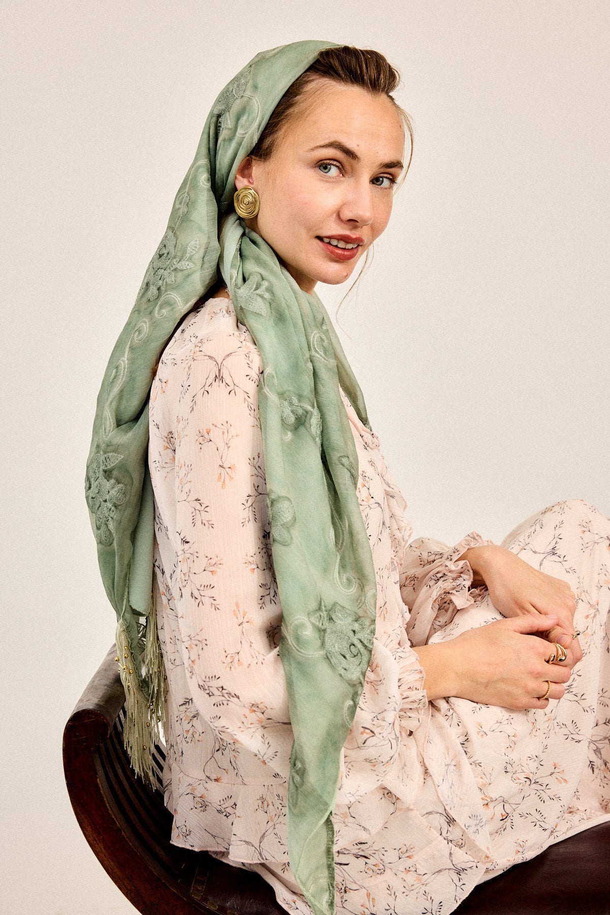 מטפחת מרובעת נגה ירוק