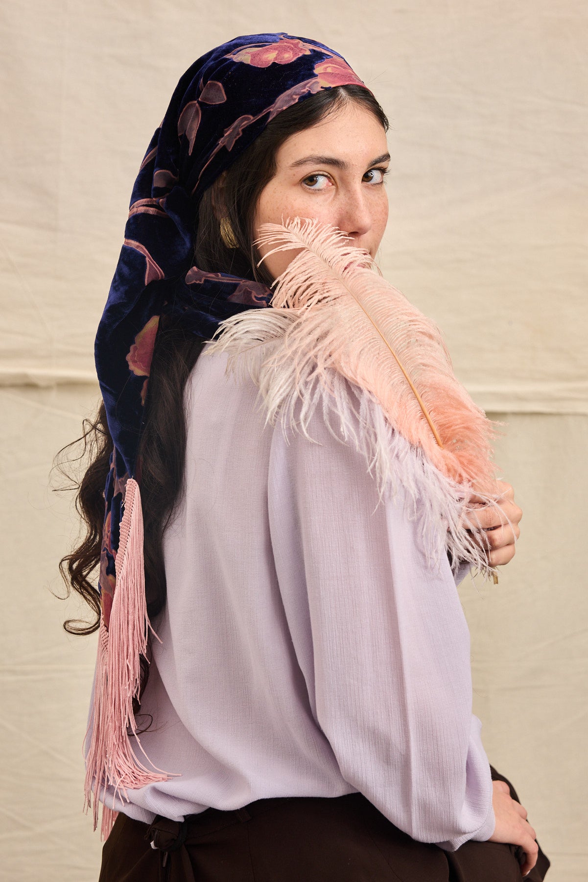 מטפחת משולשת אסיף כחול