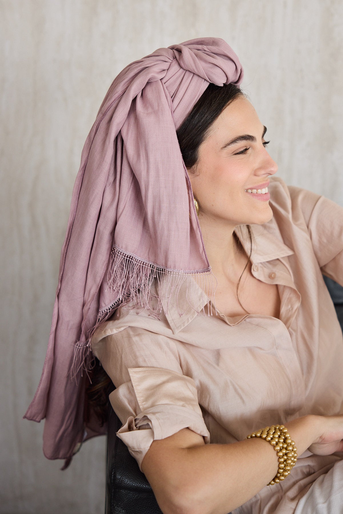 מטפחת צעיף צבעוני סגלגל