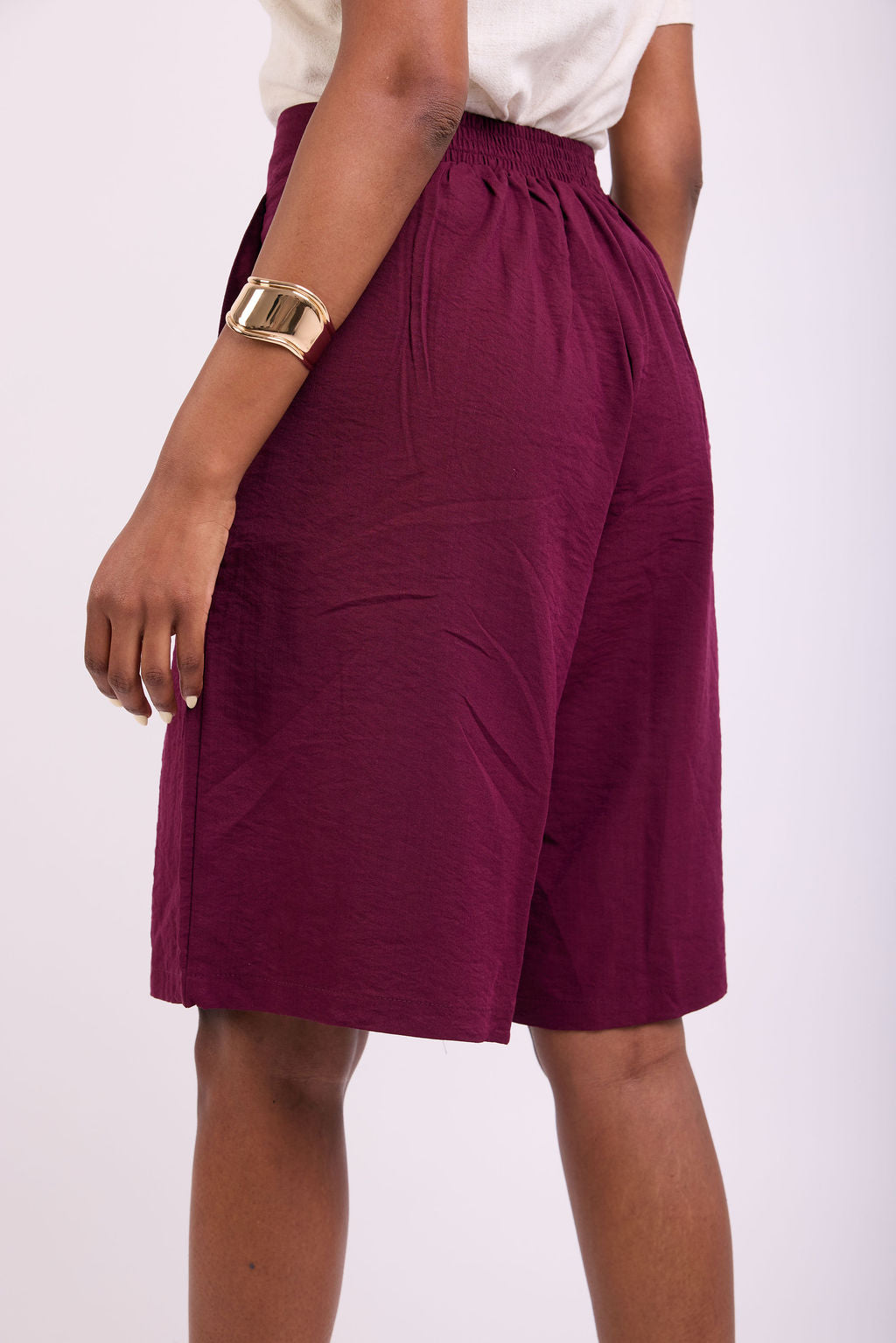 הדרא-קולקציית קיץ, מכנס חצאית ארוך, מכנס בצבע בורדו, מכנס אלגנטי