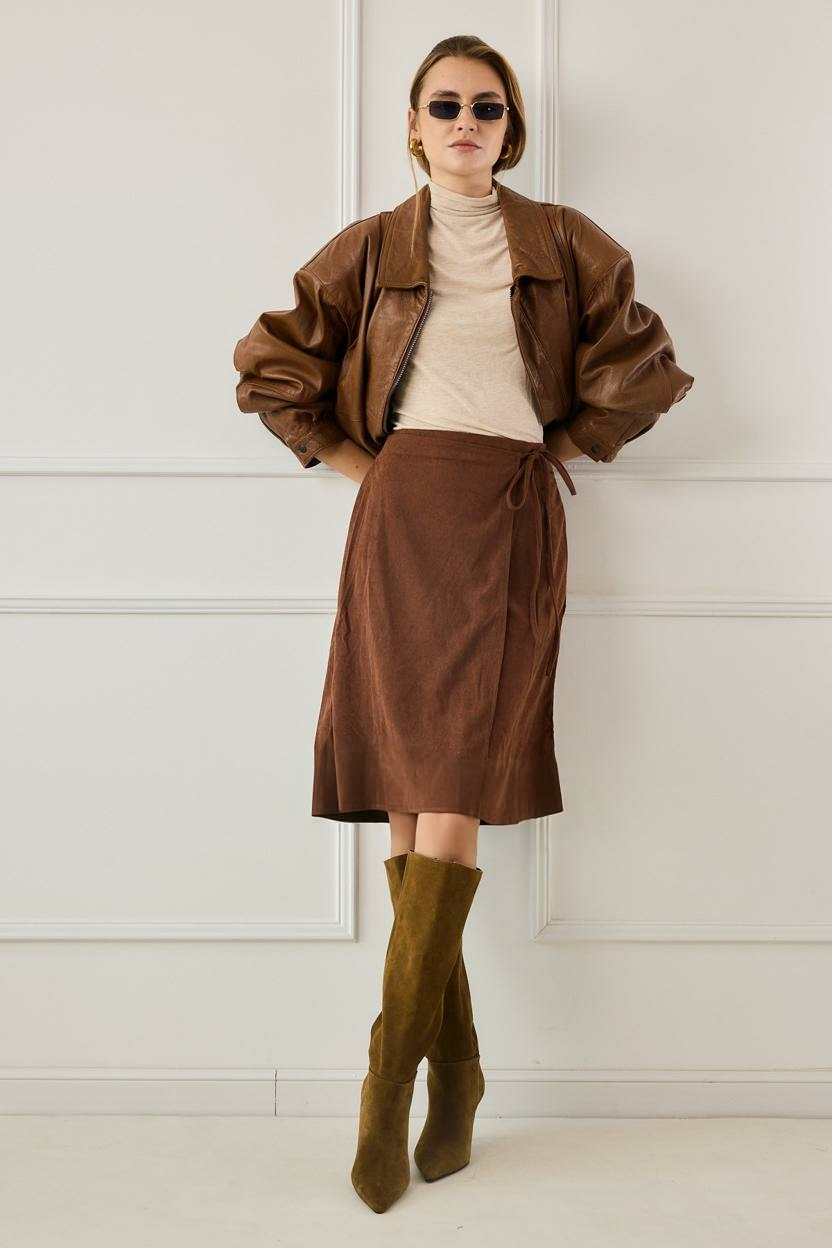 חצאית אורה חום