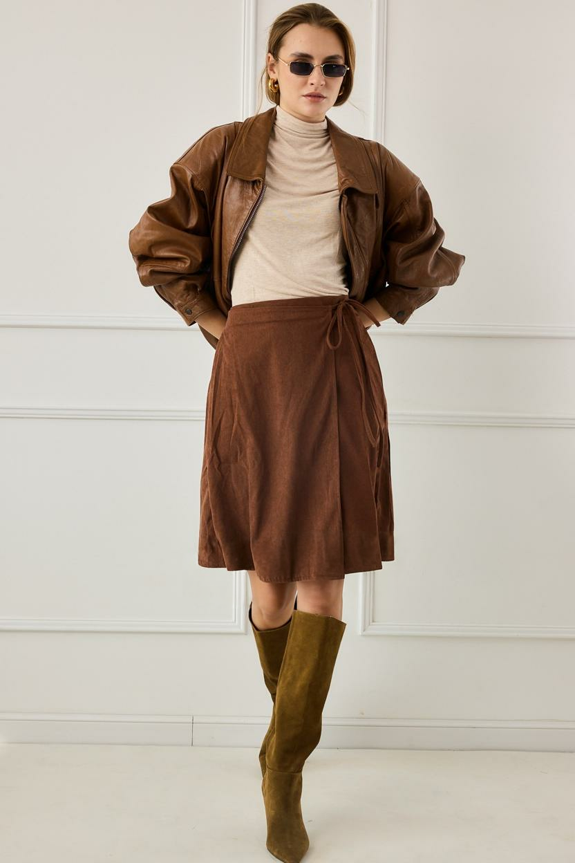 חצאית אורה חום