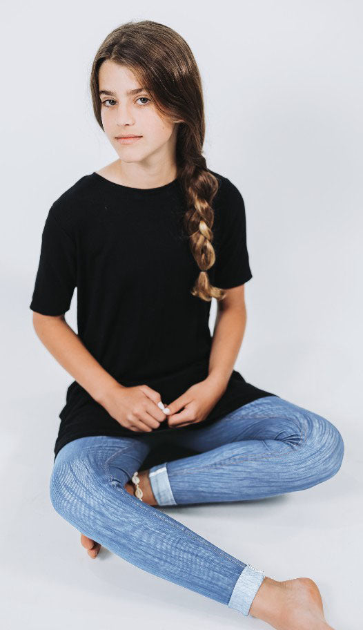 טייץ ג'ינס בהיר לנערות