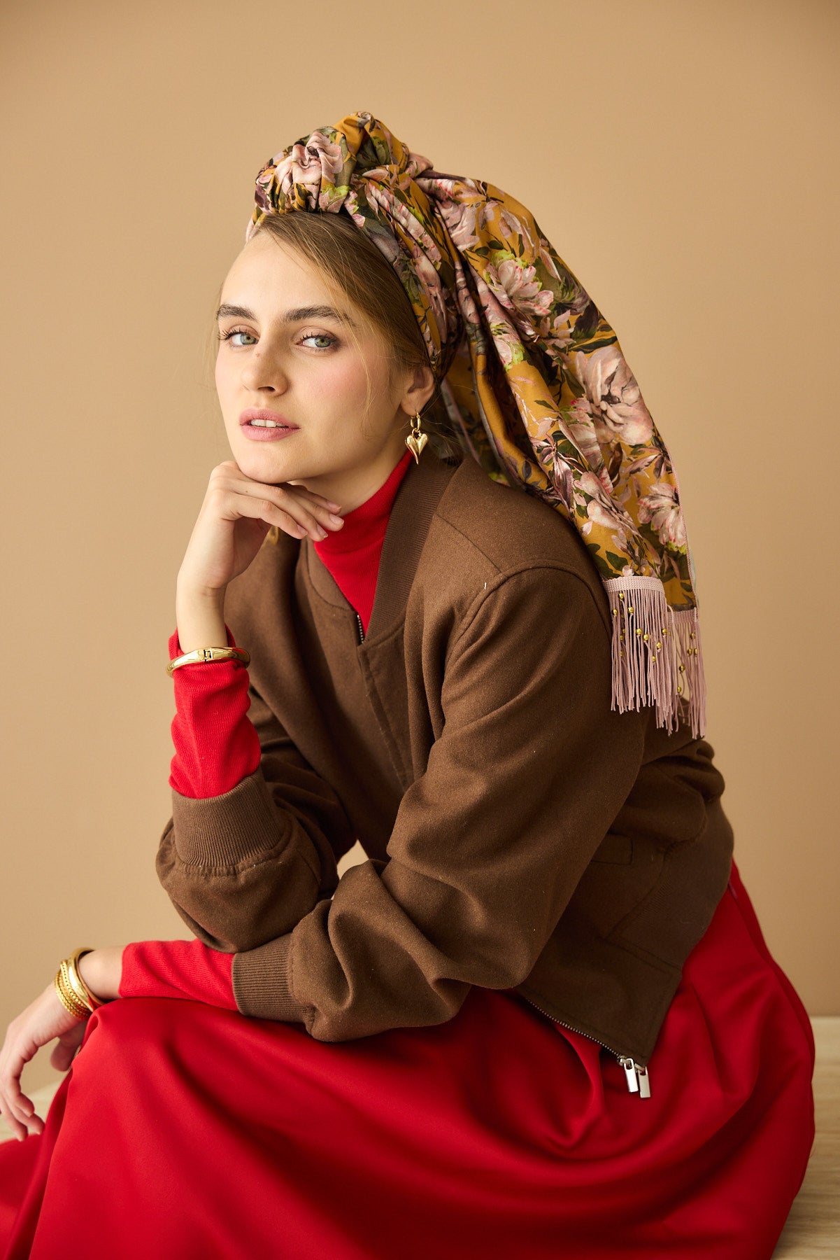 מטפחת צעיף אור חרדל