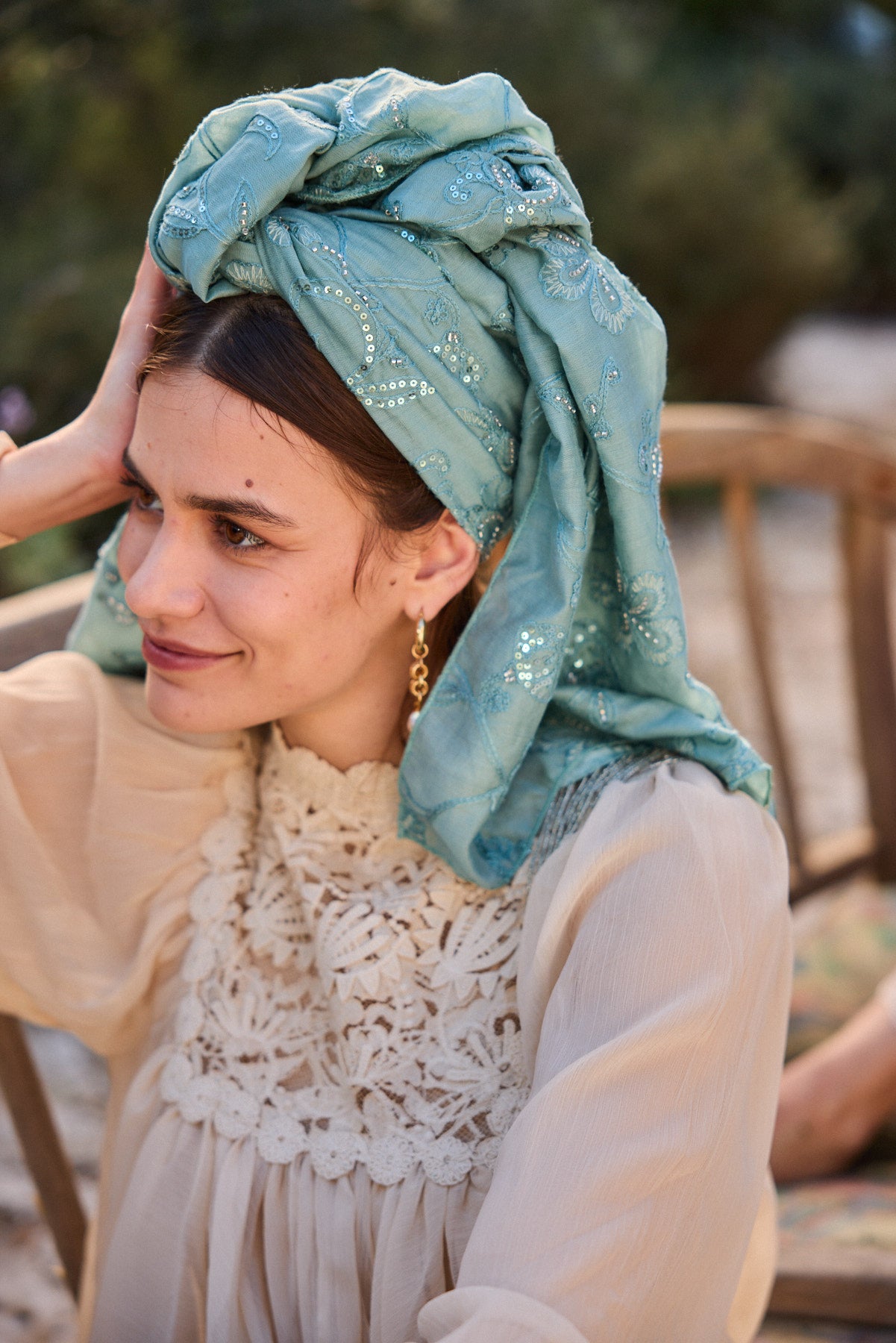 מטפחת צעיף לוטם טורקיז