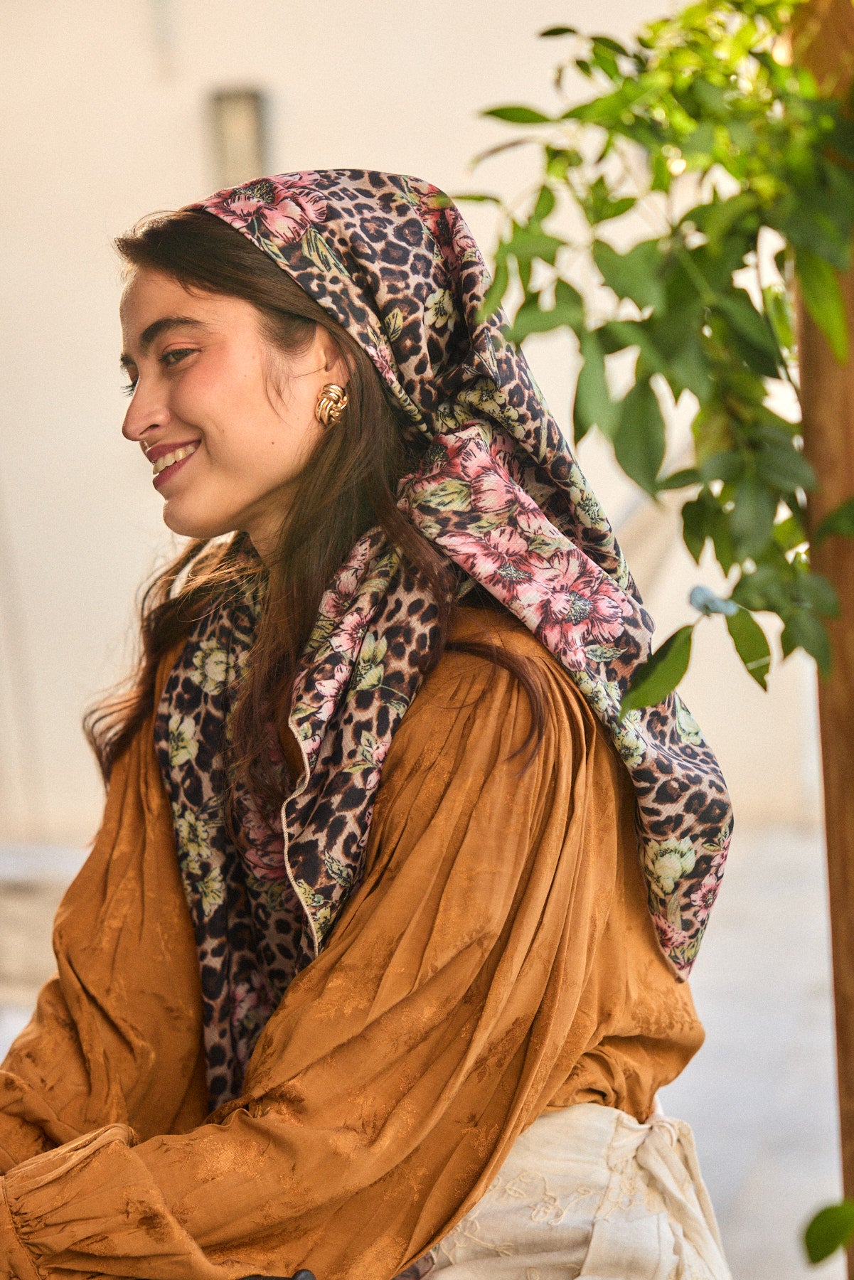 מטפחת מרובעת רקפת