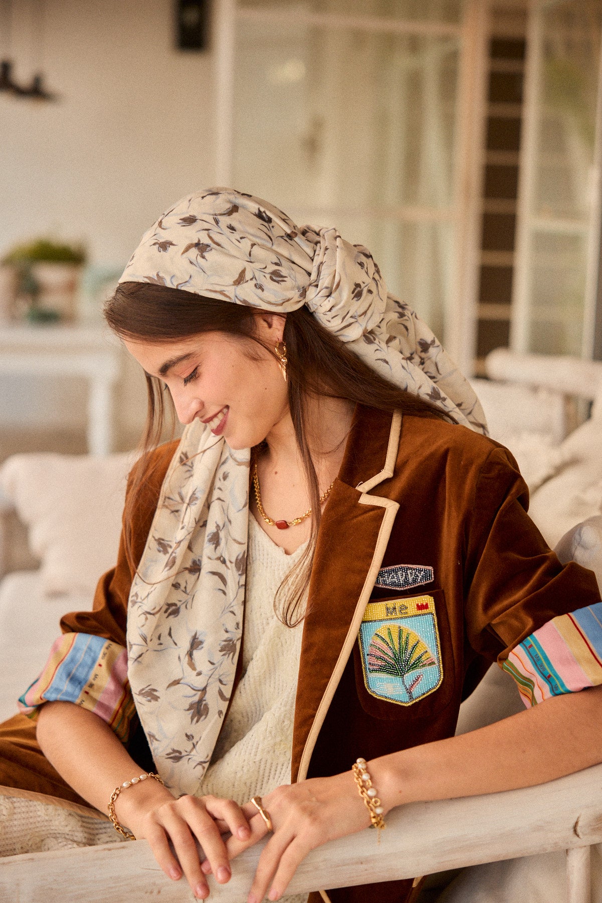 מטפחת מרובעת לבנדר