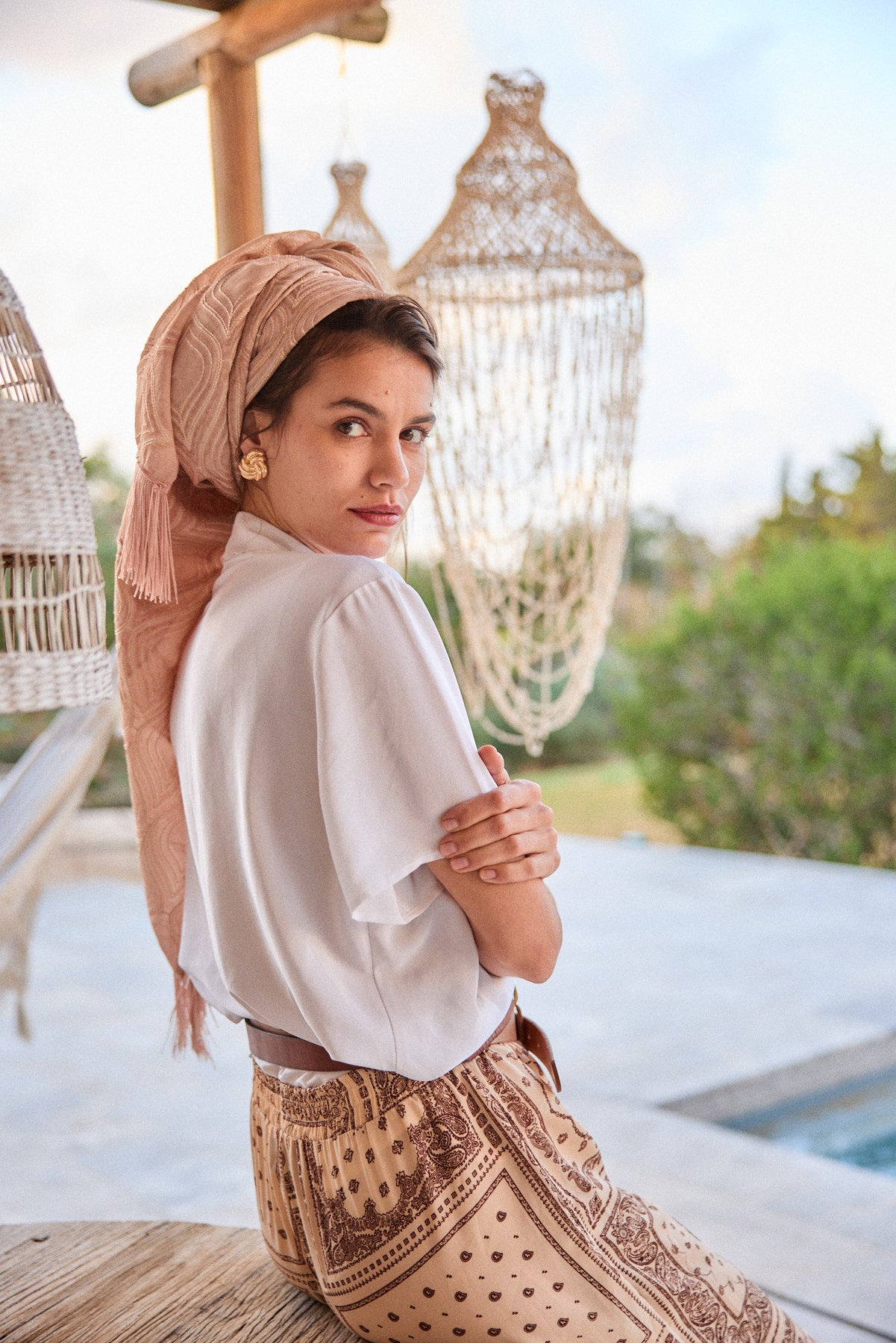 מטפחת מרובעת נרקיס