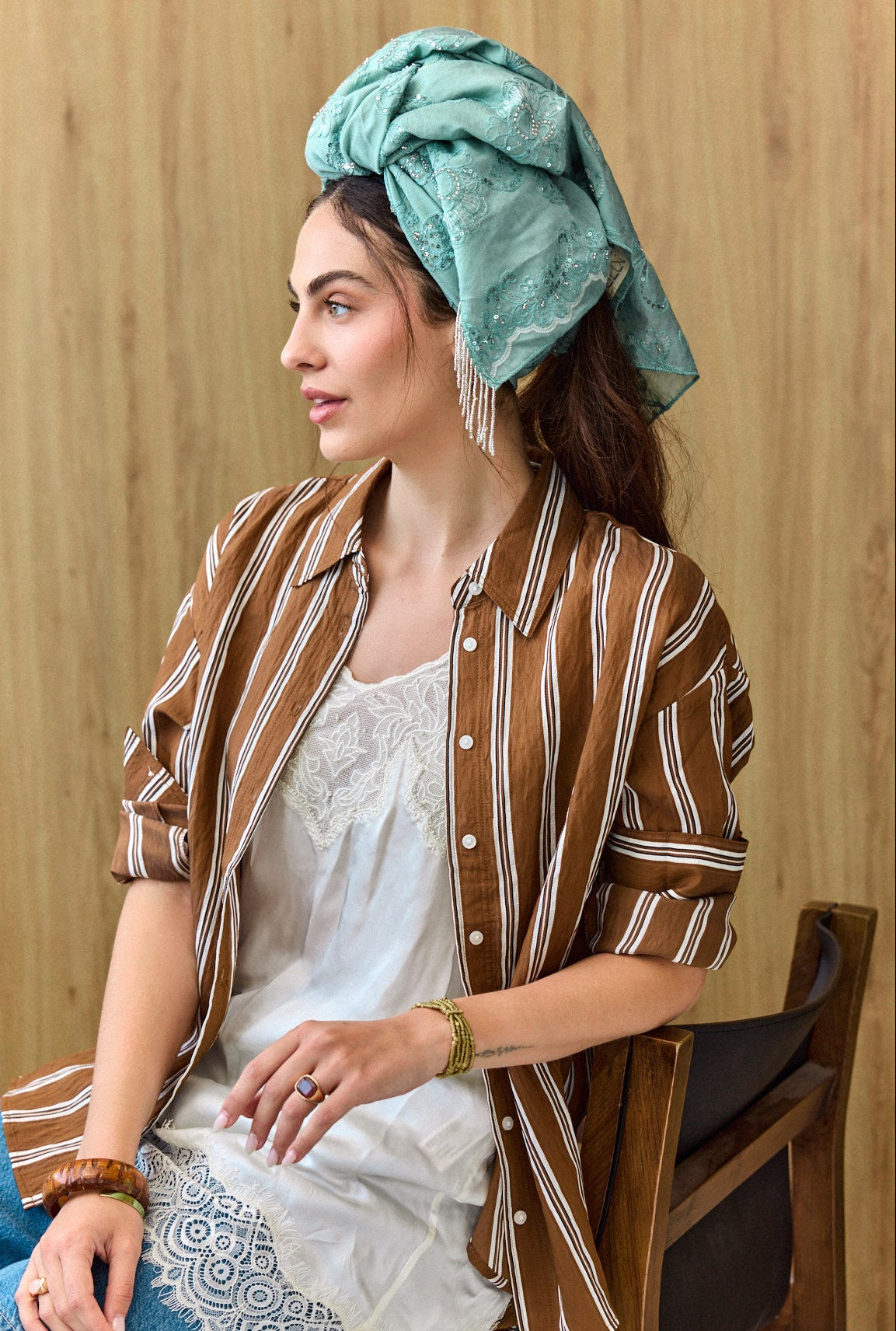 מטפחת צעיף לוטם טורקיז