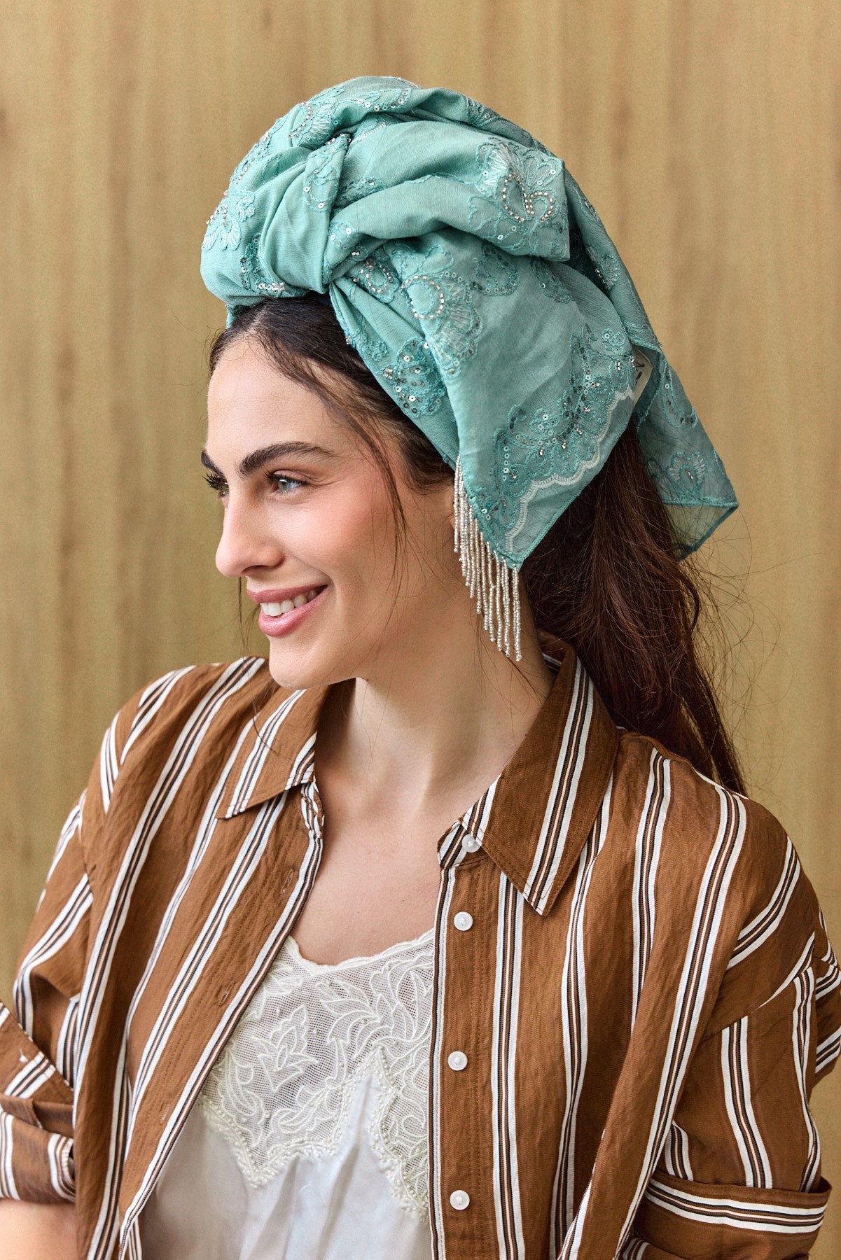 מטפחת צעיף לוטם טורקיז