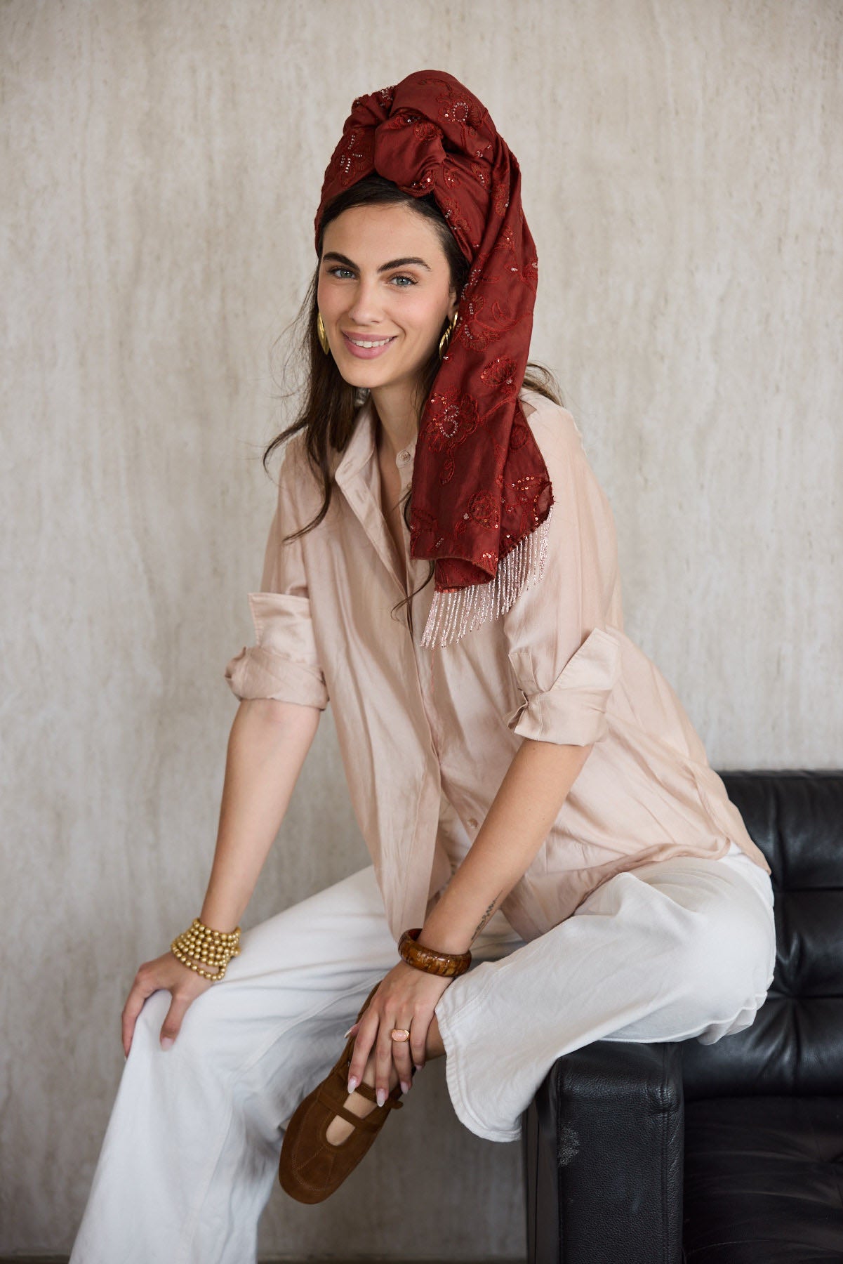 מטפחת צעיף לוטם חמרה